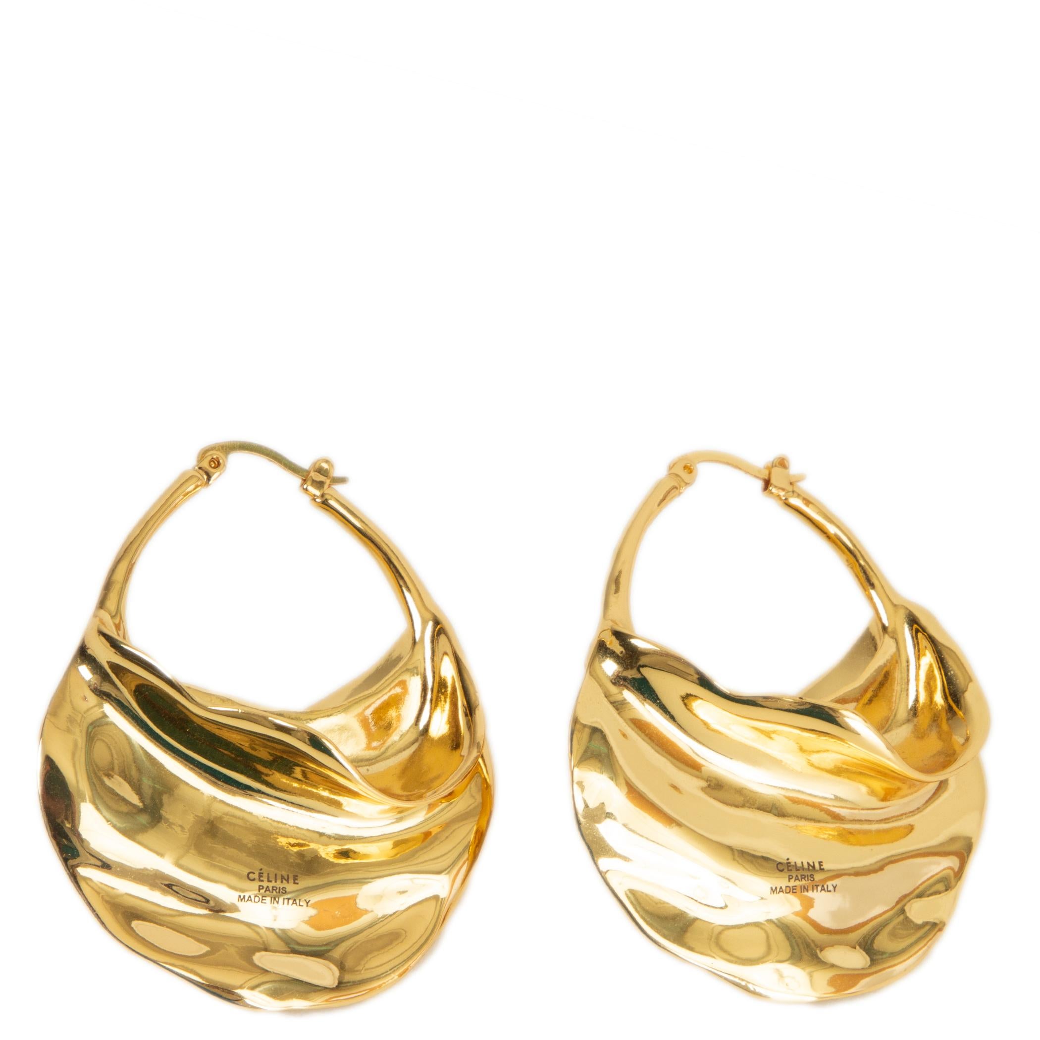 celine swirl hoop earrings