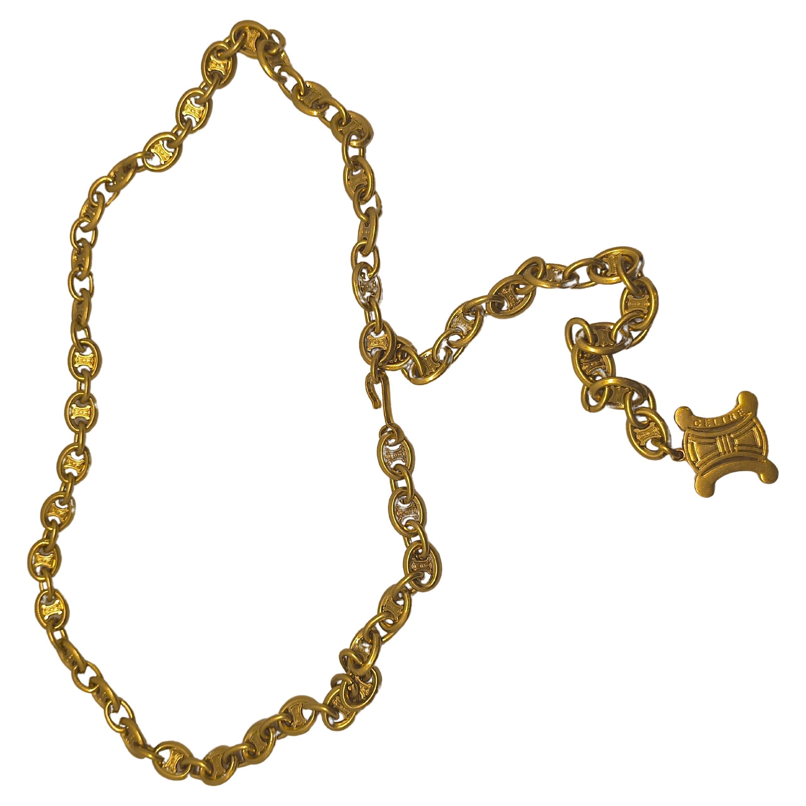 Celine Cintura a catena in oro Macada Collezione Moderna ispirata al Vintage