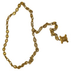 Celine Cintura a catena in oro Macada Collezione Moderna ispirata al Vintage
