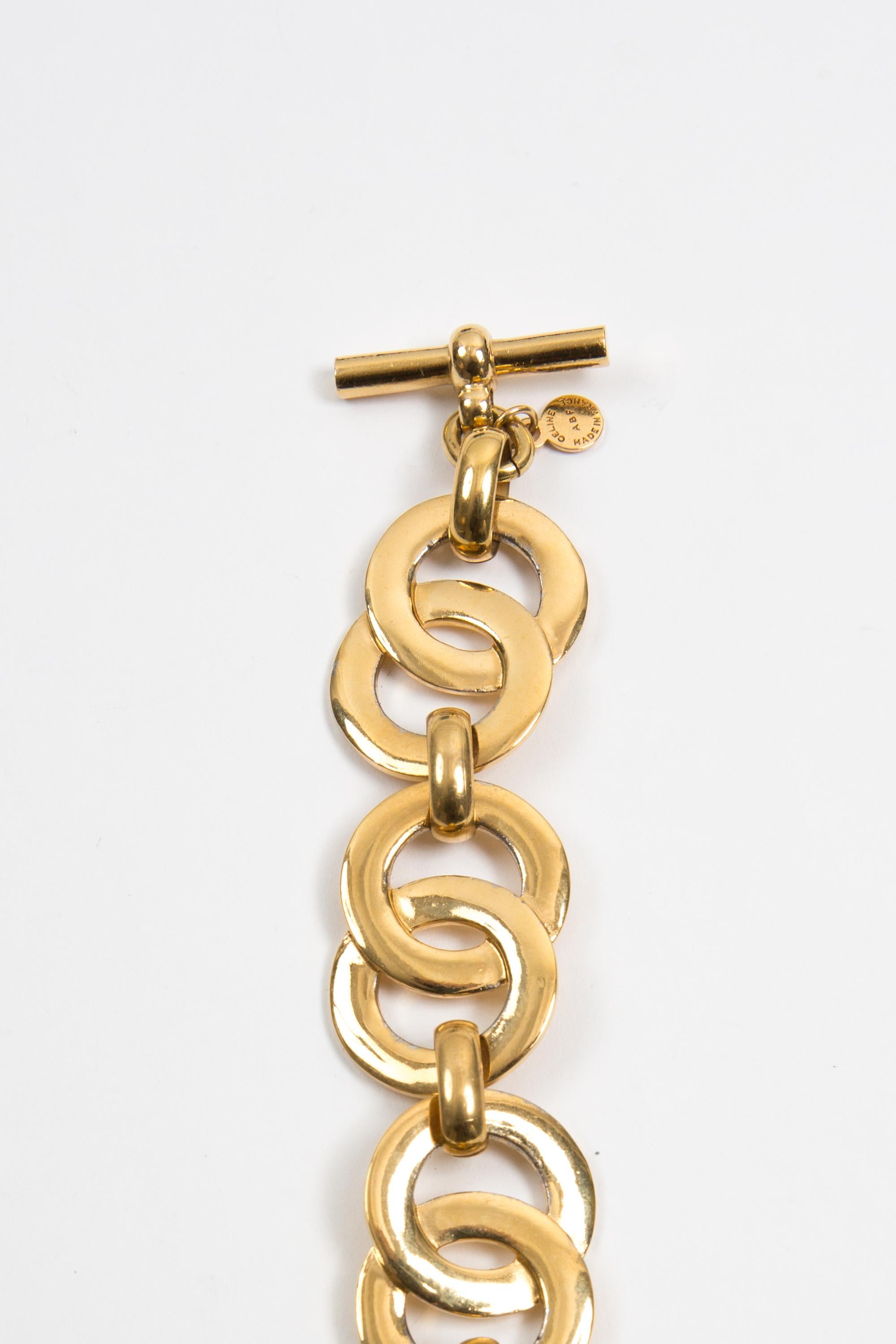 Pulsera de cadena Celine en tono dorado con 