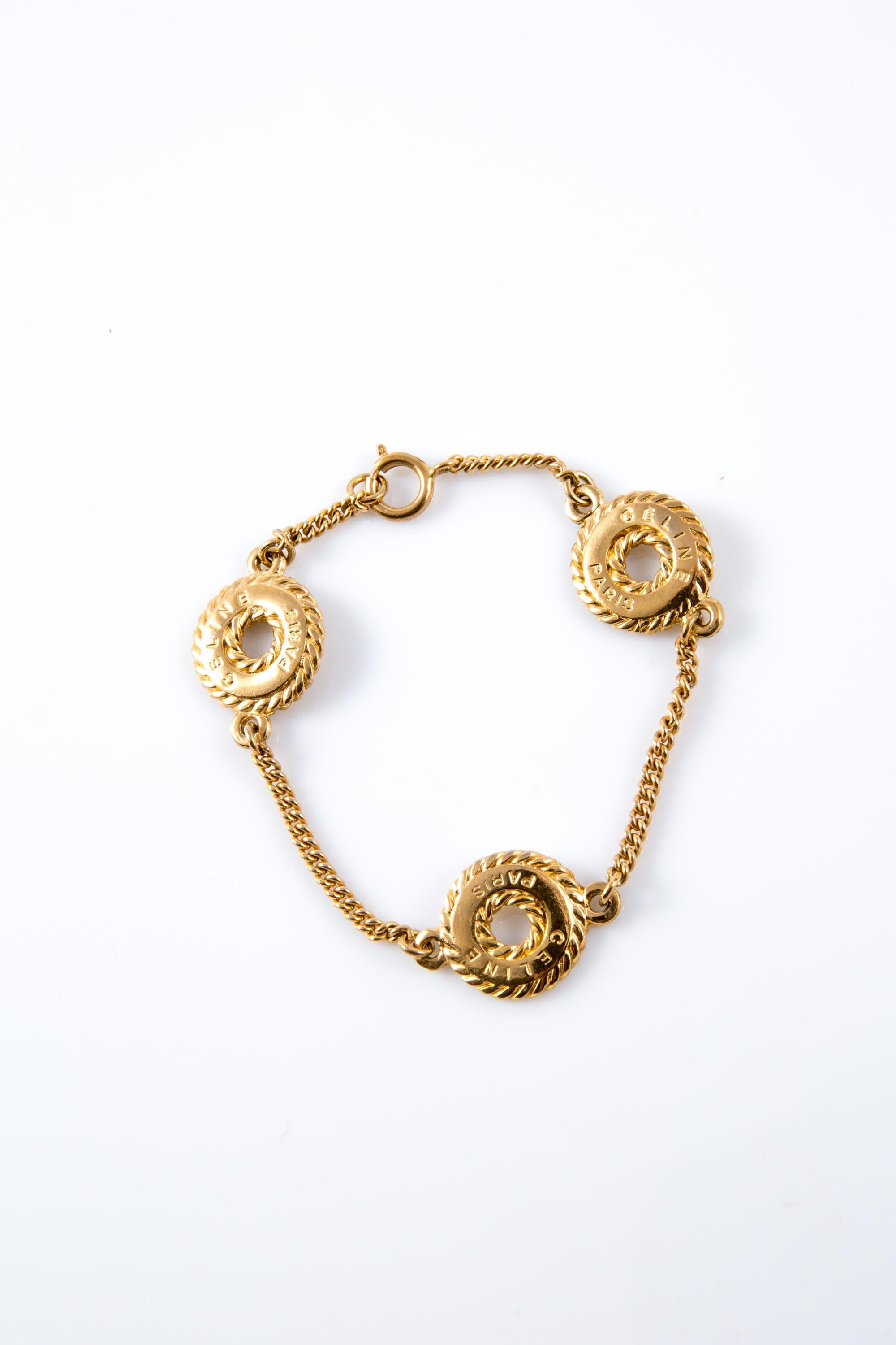 Donna Bracciale a catena Celine in tonalità oro in vendita