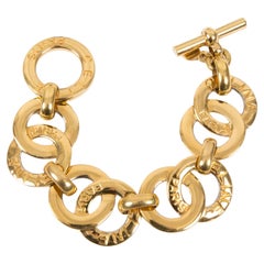 Celine Gold Tone Chain Bracelet