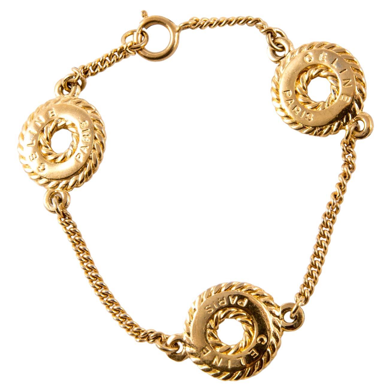 Bracciale a catena Celine in tonalità oro in vendita