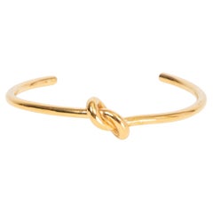 CELINE gold-tone EXTRA THIN KNOT Cuff Bracelet M