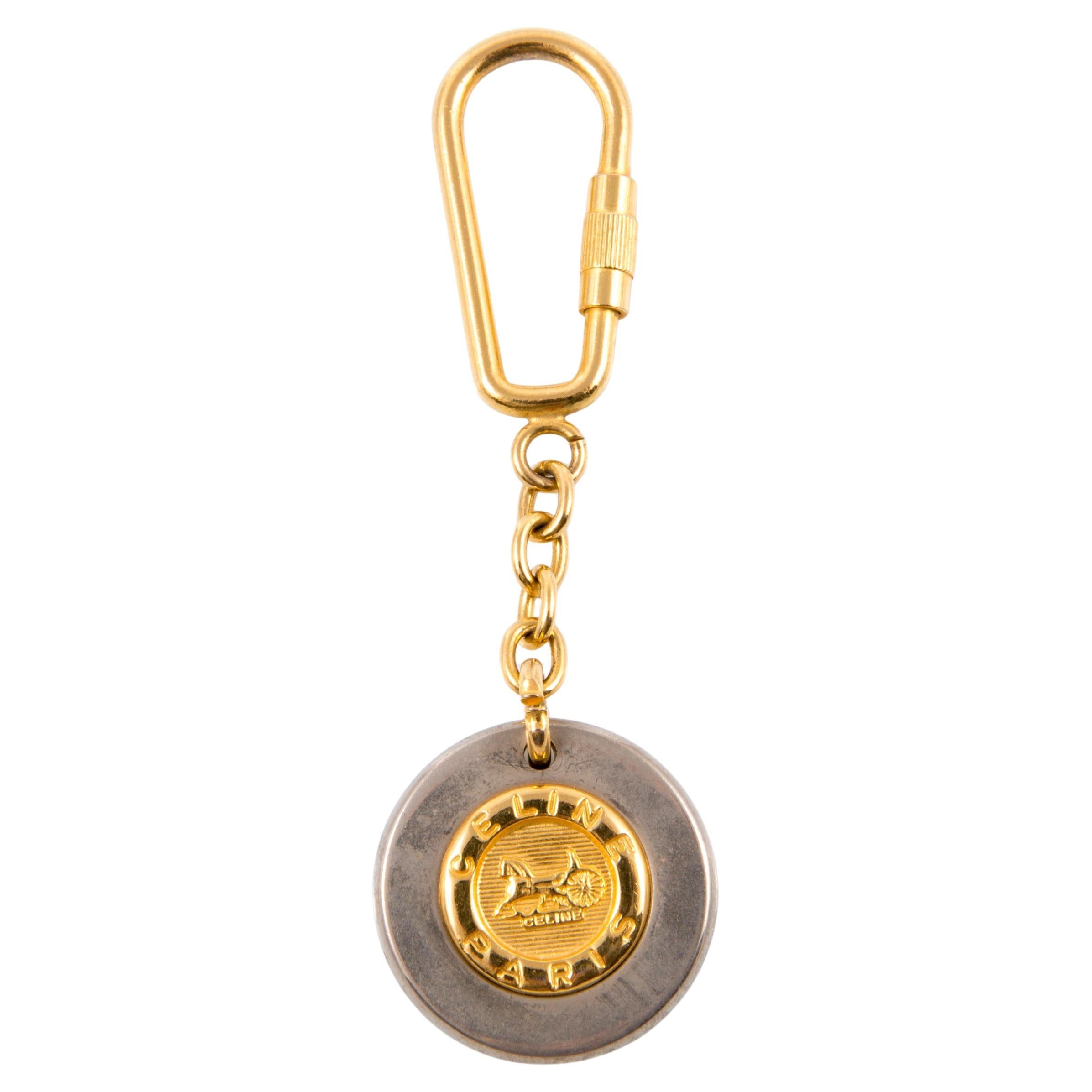 Céline Vintage Logo Keychain at 1stDibs | celine keyring, celine