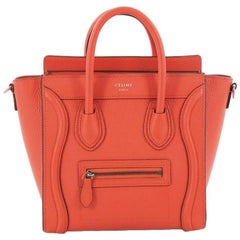 Celine Grainy Leather Nano Luggage Handbag