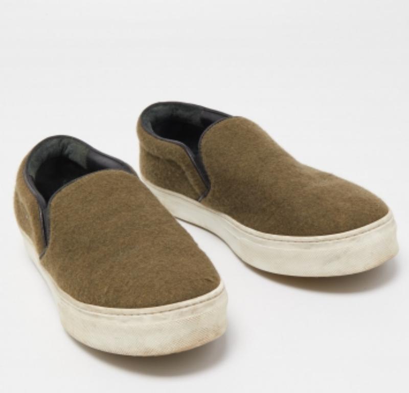 Celine, scarpe da ginnastica in pelliccia Greene & Greene Slip On Taglia 38 in vendita 1