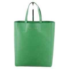 Celine Green Grained Calfksin Vertical Cabas Tote Bag