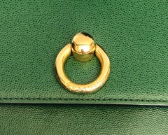 Celine Green Leather Box Strap Shoulder Bag
