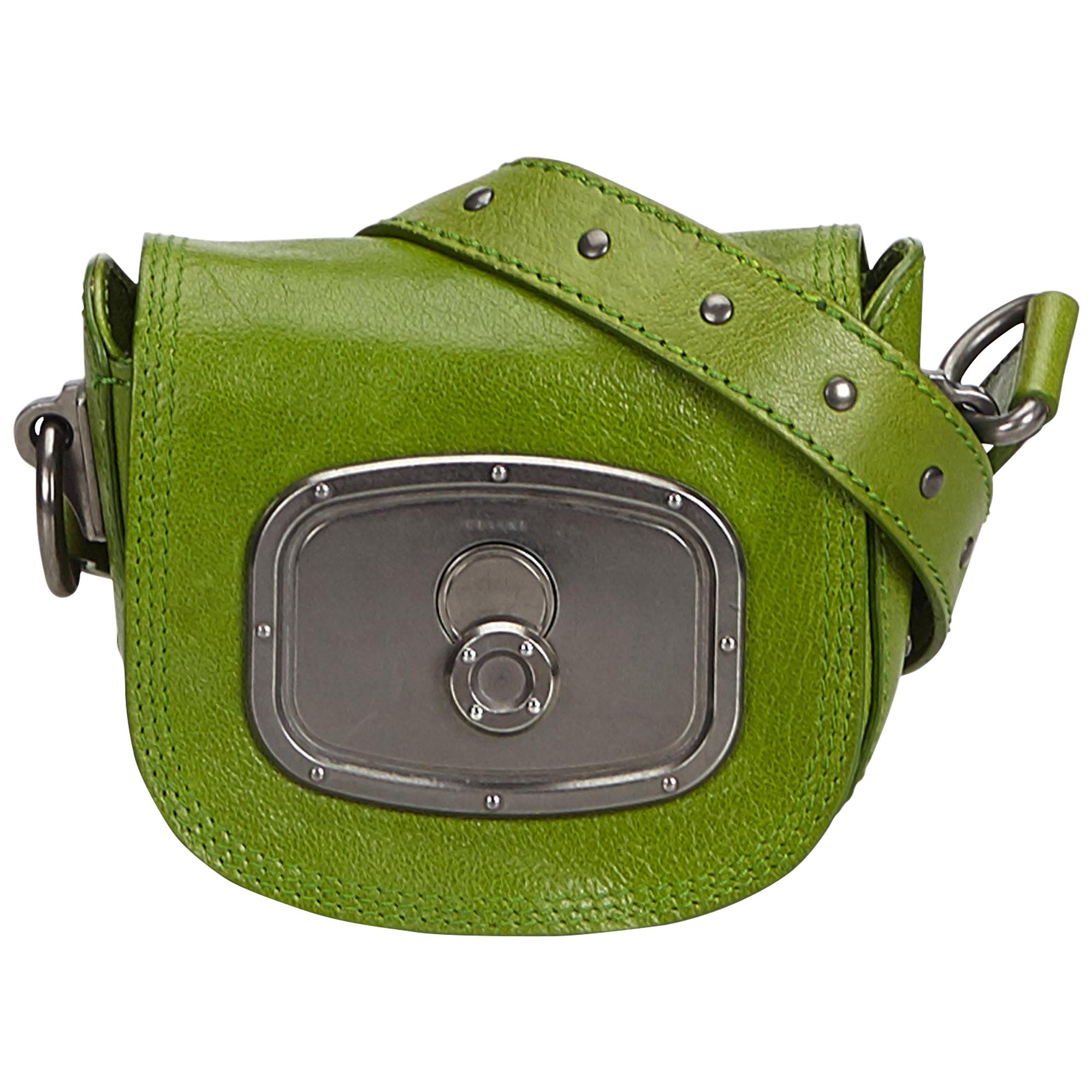 Celine Green Leather Crossbody Bag France For Sale at 1stDibs celine