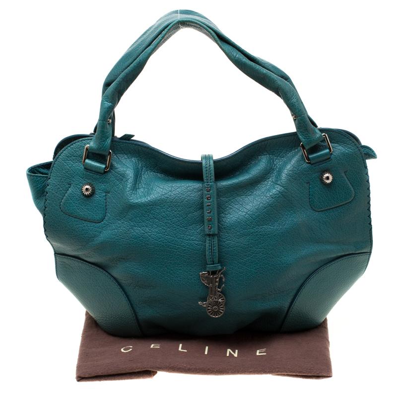 Celine Green Leather Hobo 7