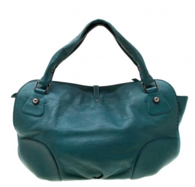 Celine Hobo en cuir vert Pour femmes en vente
