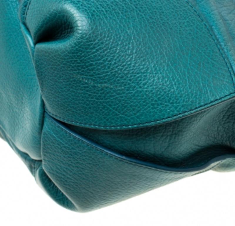 Celine Hobo en cuir vert en vente 3