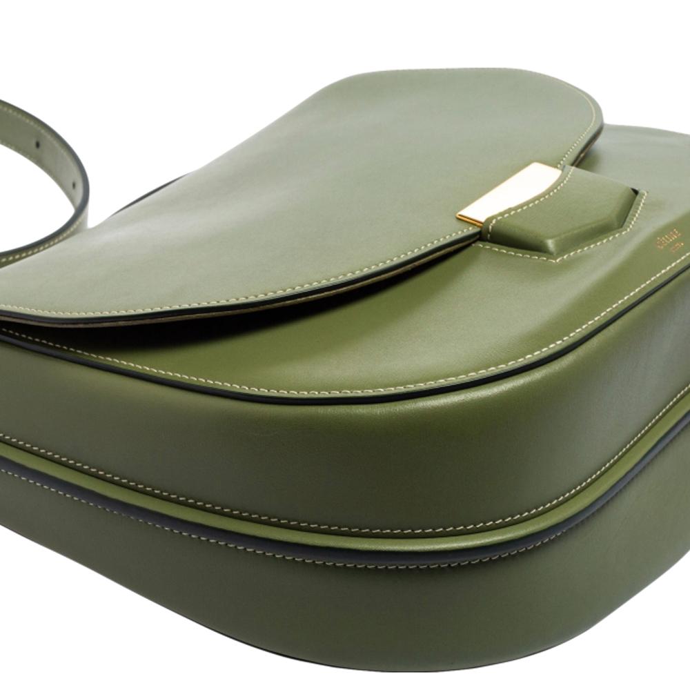 Celine Green Leather Medium Trotteur Shoulder Bag 3