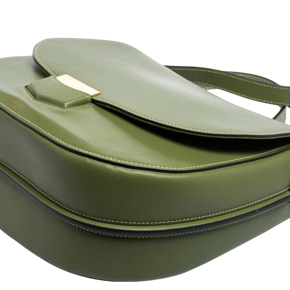 Celine Green Leather Medium Trotteur Shoulder Bag 5
