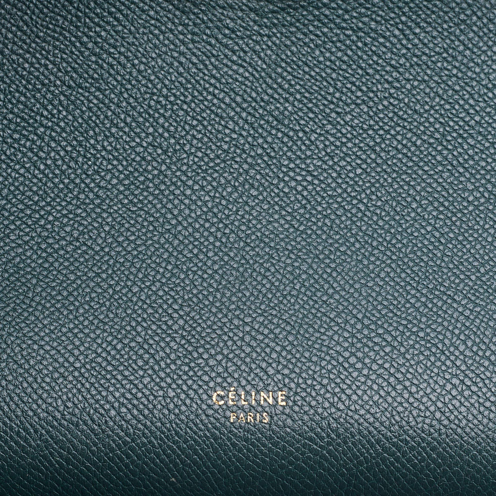 Celine Green Leather Micro Belt Top Handle Bag 6