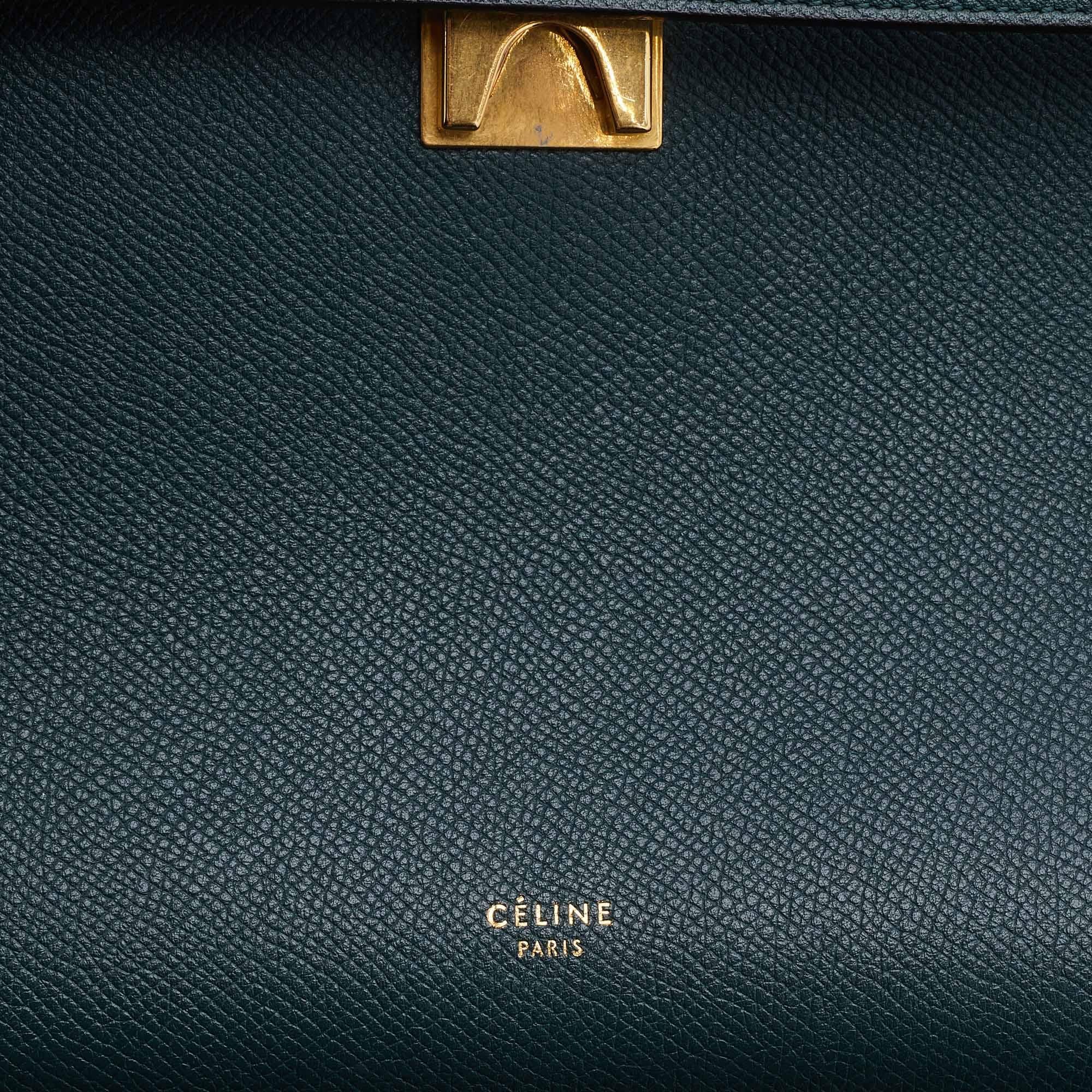Celine Green Leather Mini Belt Top Handle Bag 6