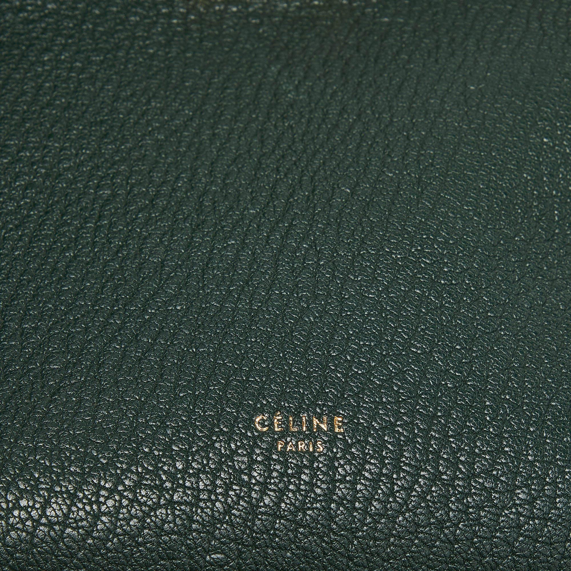 Celine Green Leather Mini Belt Top Handle Bag 1