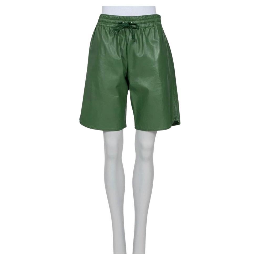 Celine Green Leather Shorts Sz. M