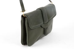 Celine Green Leather Shoulder Bag