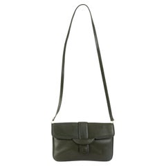 Celine Green Leather Shoulder Bag