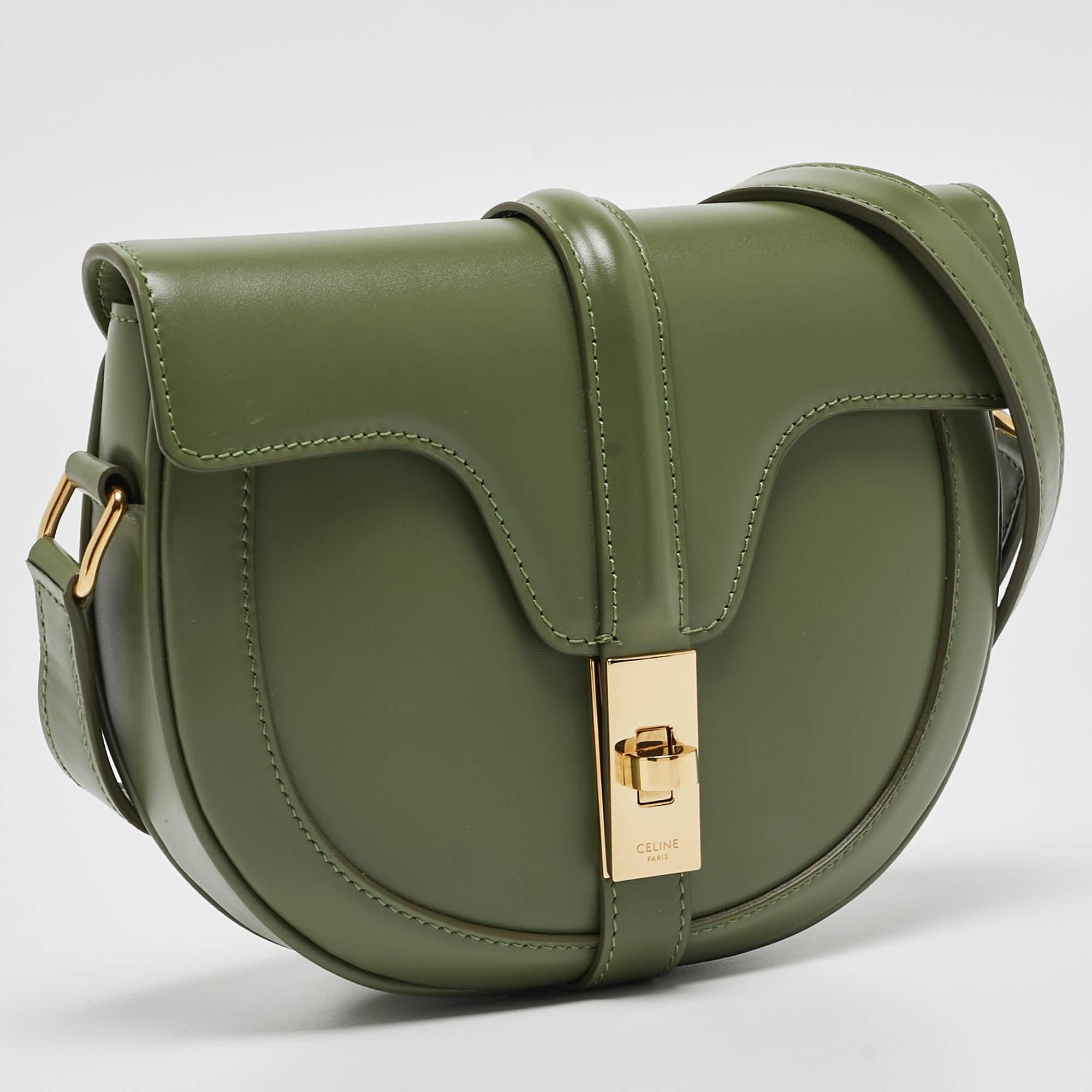 Celine Green Leather Small Besace 16 Shoulder Bag 8