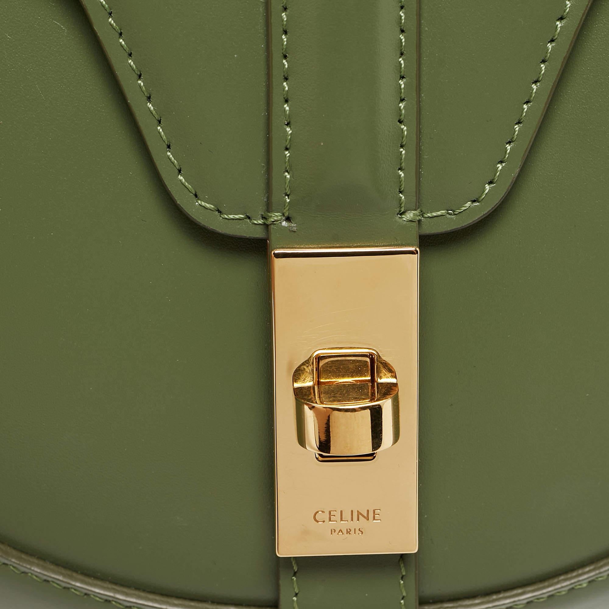 Celine Green Leather Small Besace 16 Shoulder Bag 9