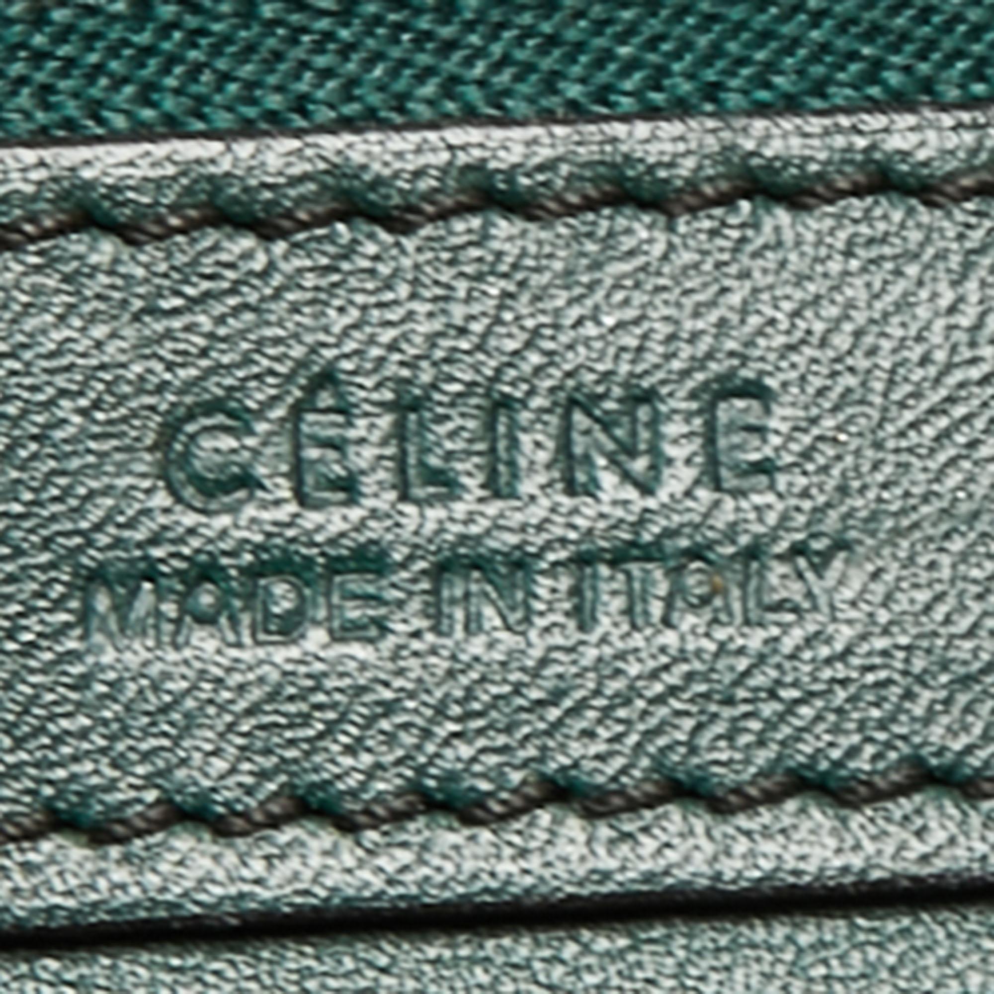 Celine Green Leather Small Cabas Phantom Tote In Good Condition In Dubai, Al Qouz 2