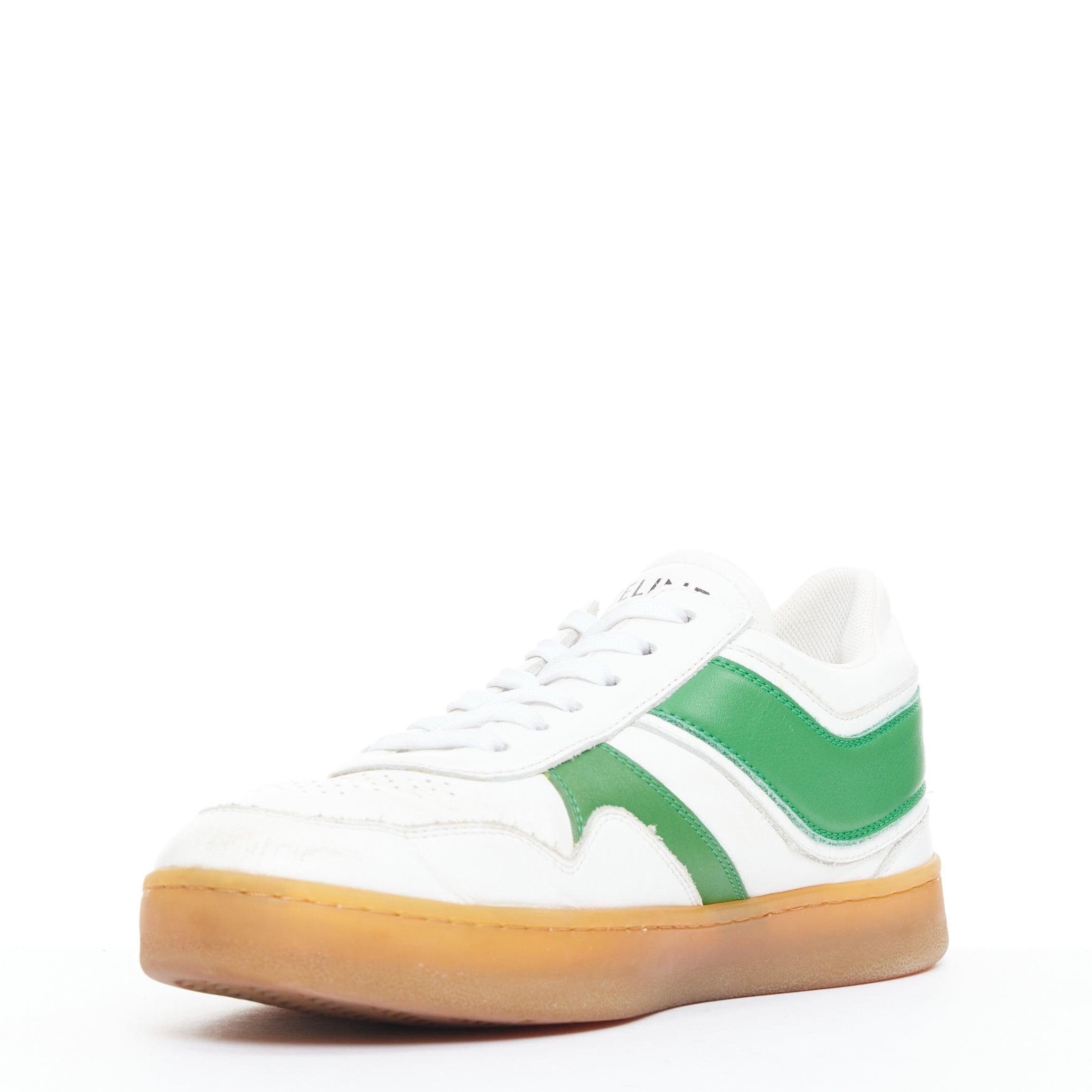 Baskets basses en cuir de couleur verte optic white flash green de Celine EU37 Pour femmes en vente