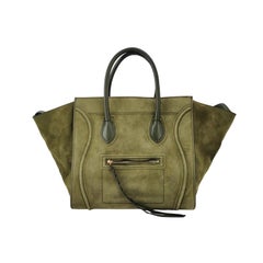 Celine Green Phantom Mini Green Suede Leather 30cm