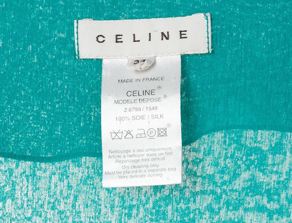 Celine Green Silk Cocktail Dress 1