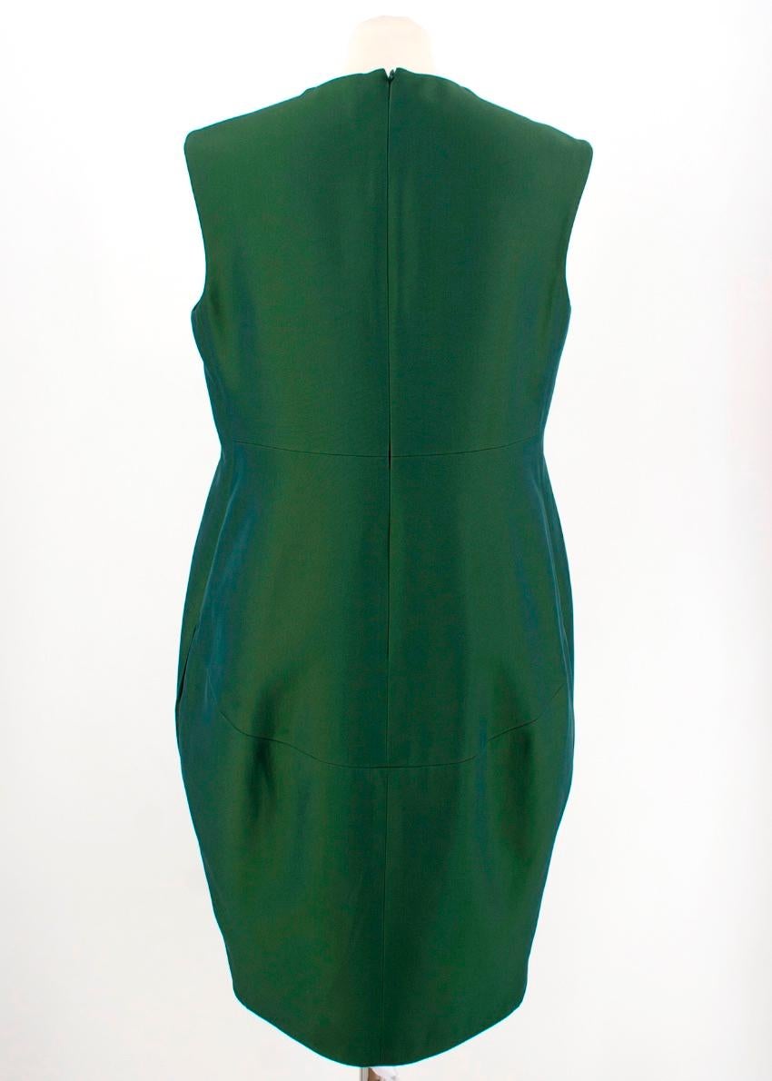 emerald green shift dress