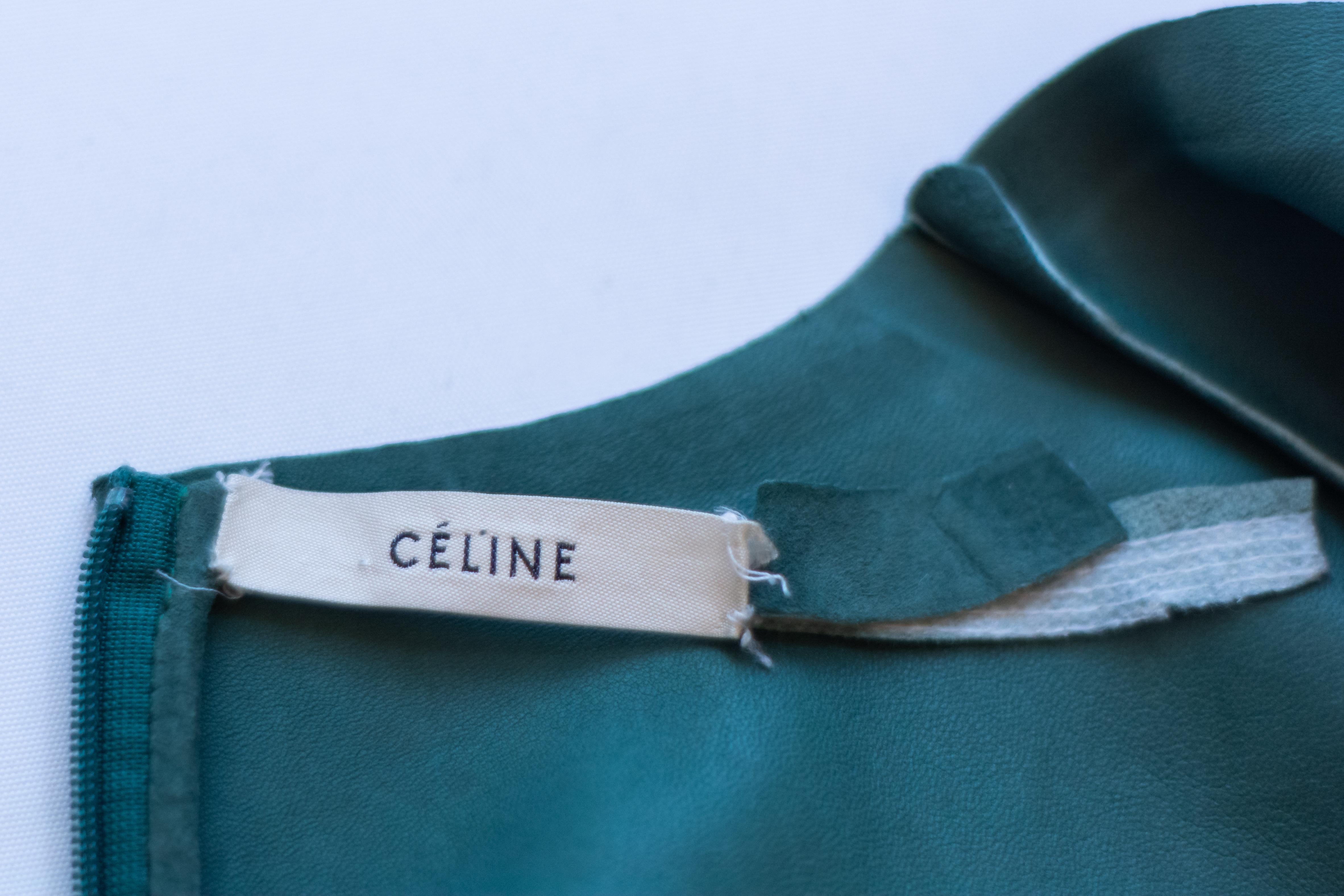 Celine Green Suede Dress In Good Condition In London, GB