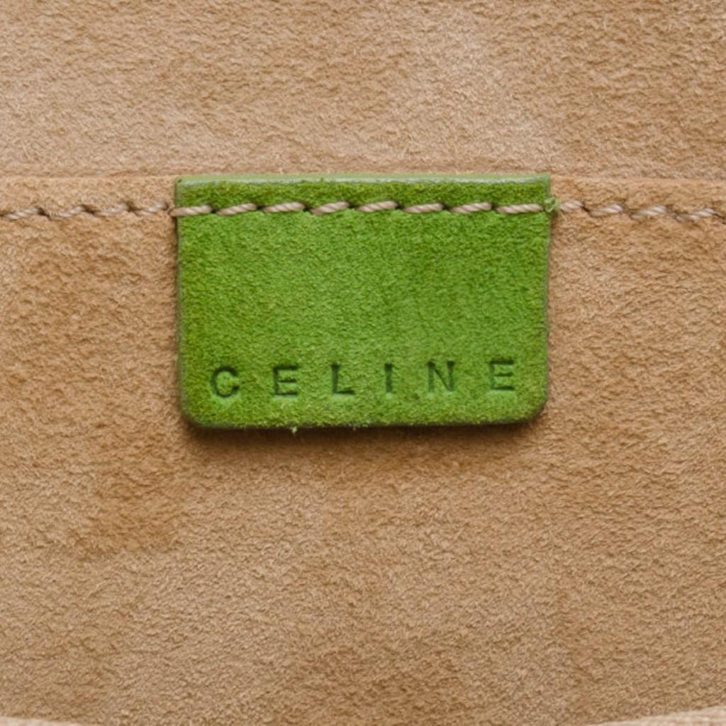Celine Green Suede Studded Boogie Bag In Fair Condition In Dubai, Al Qouz 2