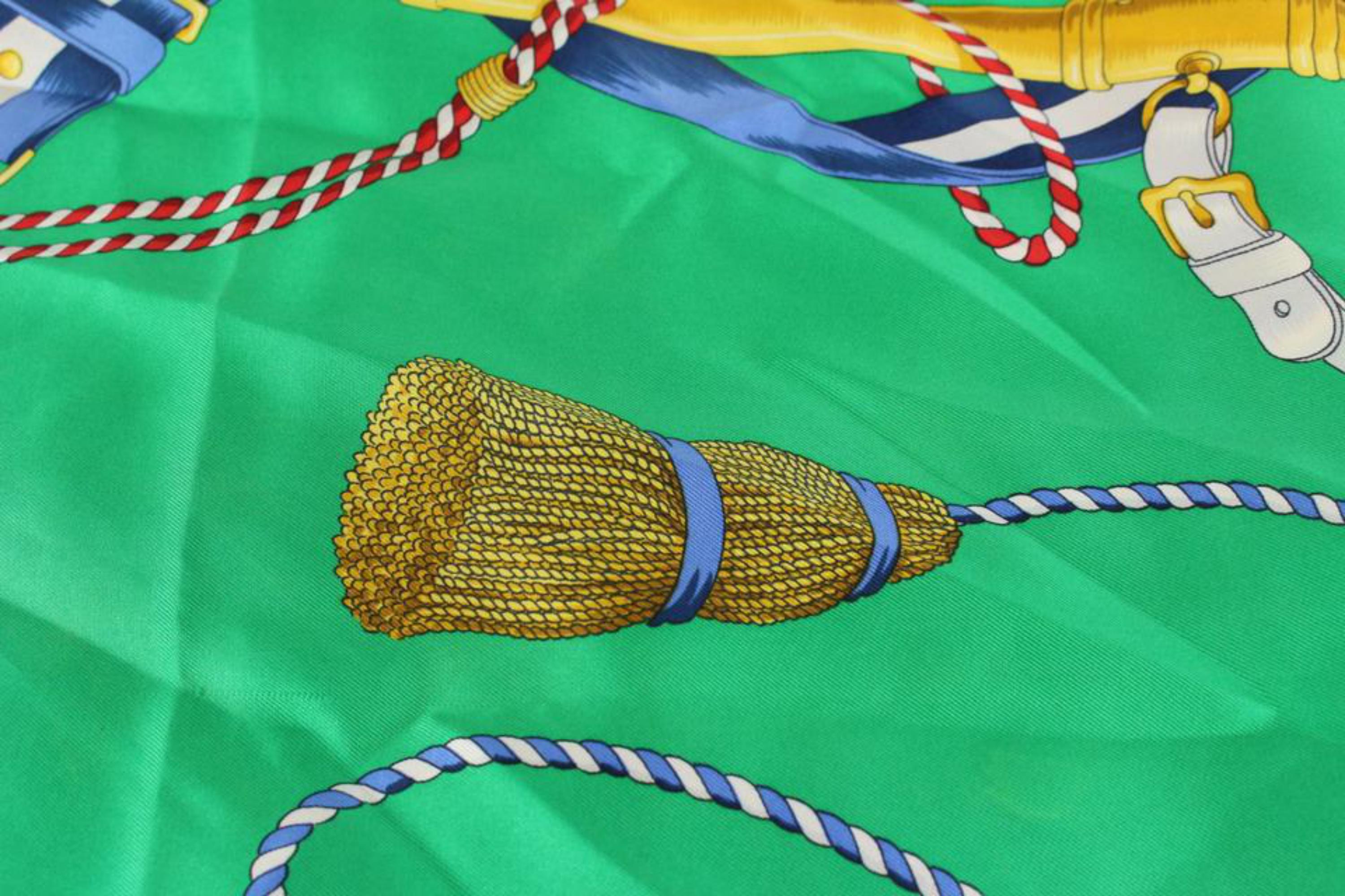 Céline Green x Navy 1789 1989 Revolution Francaise Silk Scarf 1026cl39 4