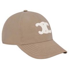 CELINE Grauer Baumwollhut TRIOMPHE BASEBALL CAP aus Baumwolle M
