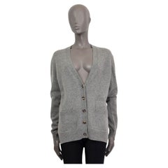 CELINE grauer Kaschmir ICONIC Cardigan Sweater S