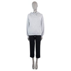 CELINE grey cotton & cashmere TRIOMPHE HOODIE Sweater L