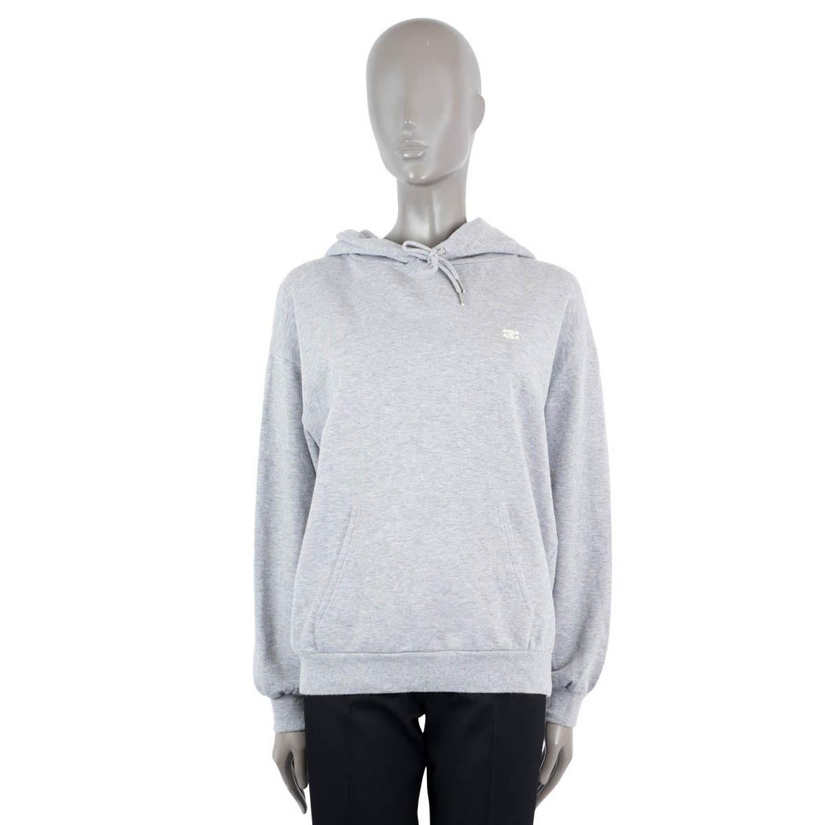 CELINE Pullover aus grauer Baumwolle und Kaschmir TRIOMPHE HOODIE L im Angebot