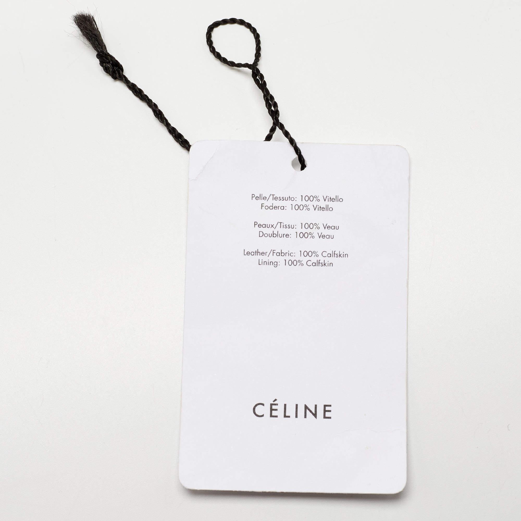 Céline - Grand fourre-tout Phantom en cuir gaufré gris en vente 5