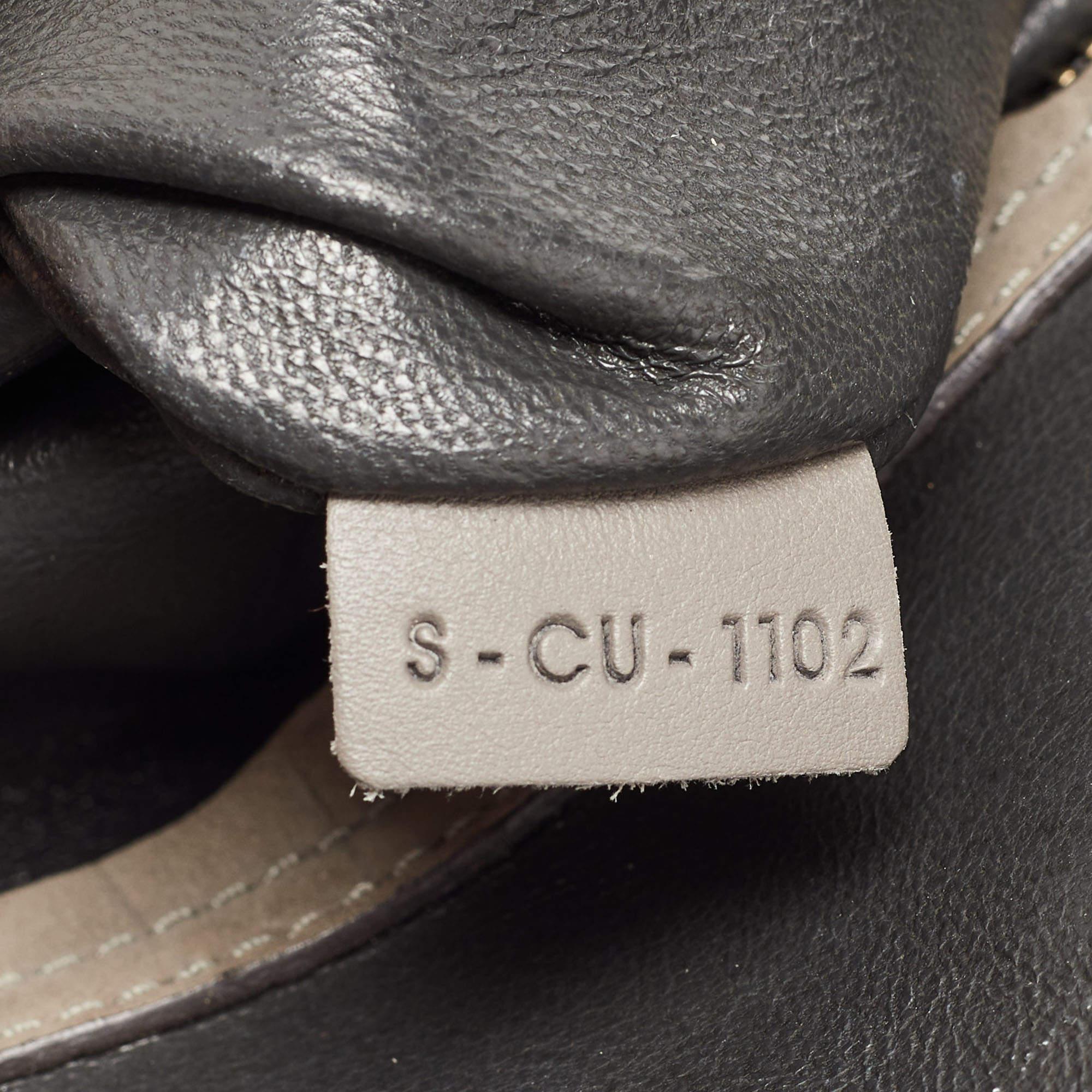 Céline Grey Croc Embossed Leather Large Phantom Luggage Tote For Sale 6