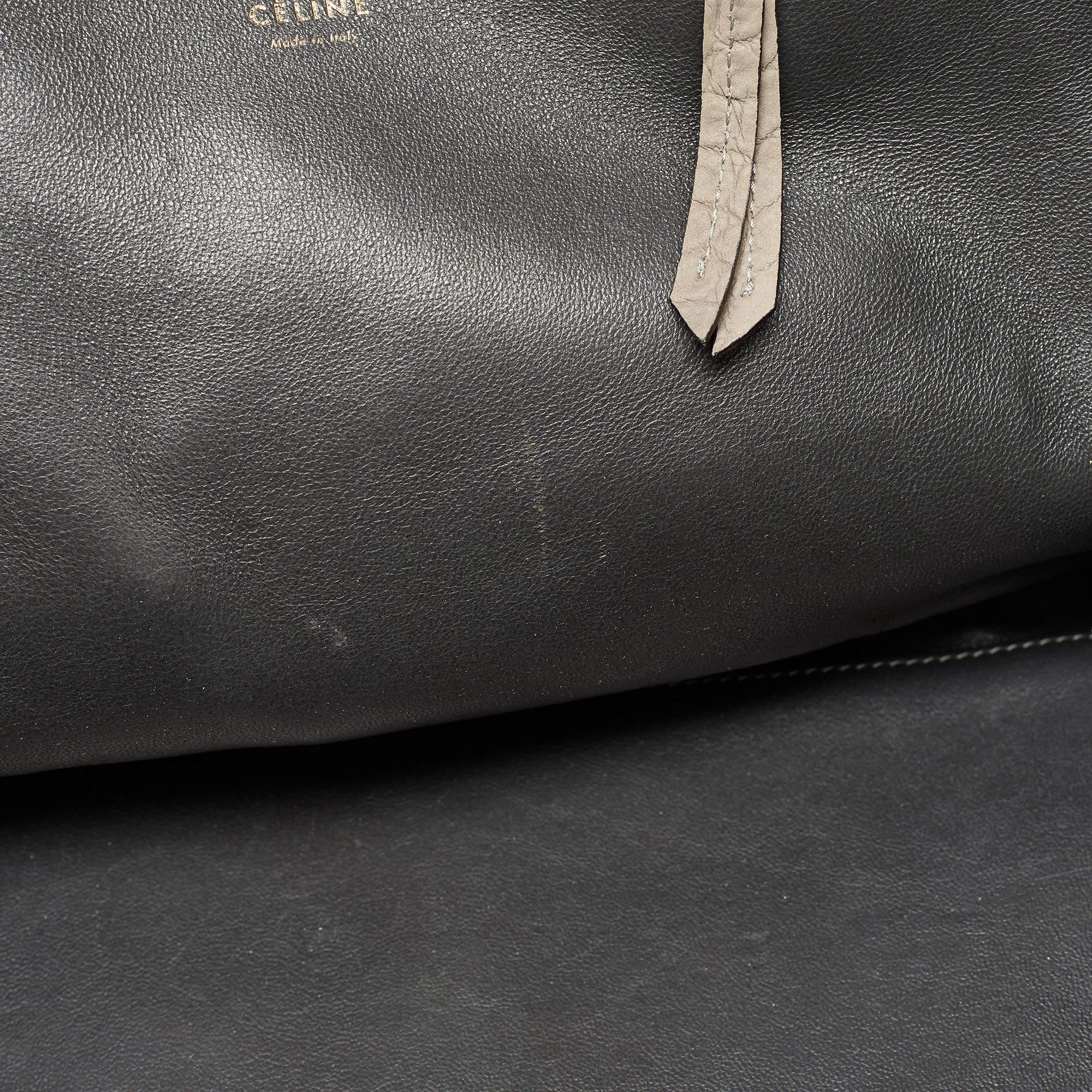 Céline Grey Croc Embossed Leather Large Phantom Luggage Tote For Sale 9