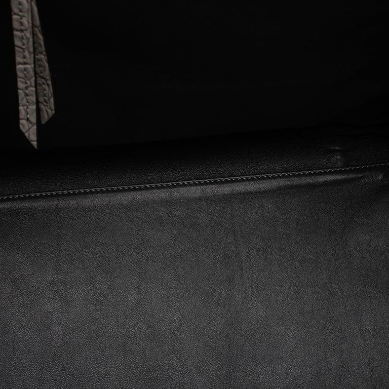 Celine Grey Croc Embossed Leather Large Phantom Luggage Tote 3
