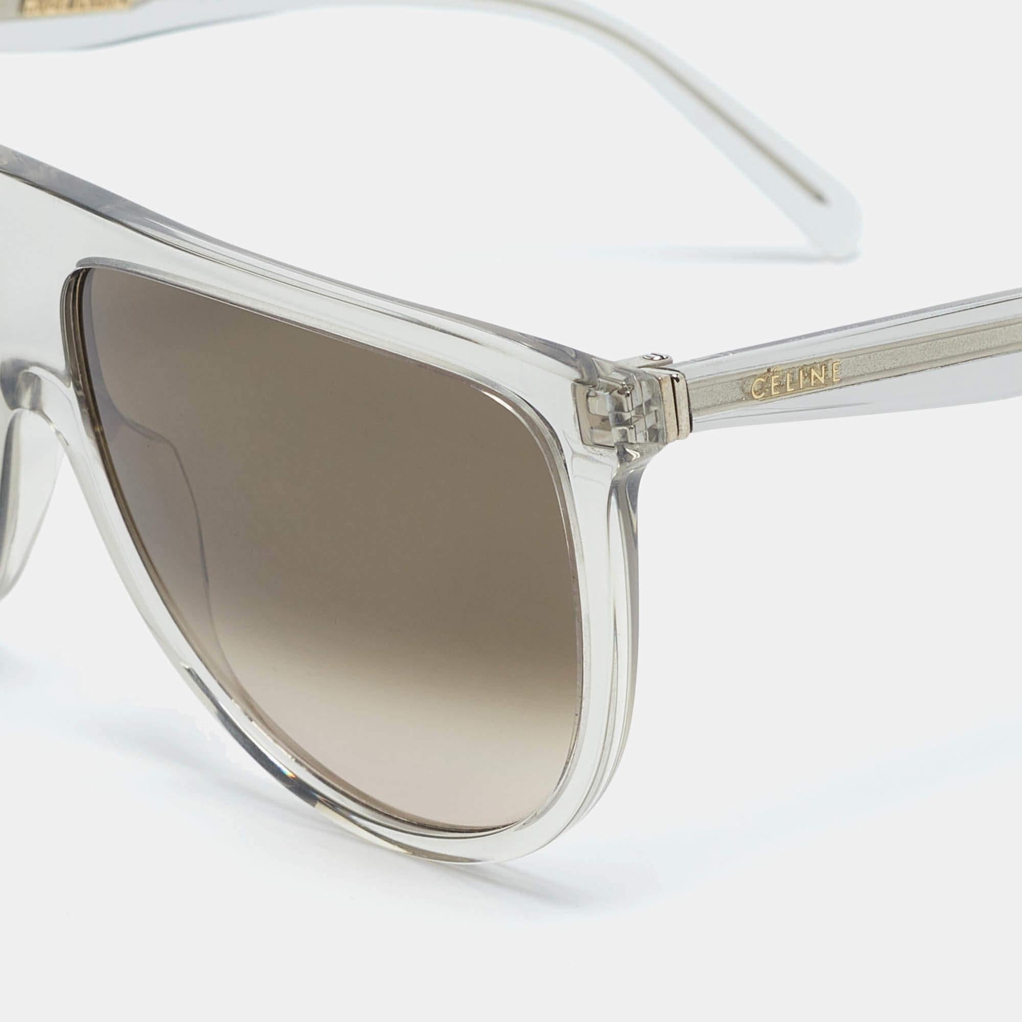 Grigio Occhiali da sole Celine Grey Gradient CL41435/S Thin Shadow Oversized in vendita