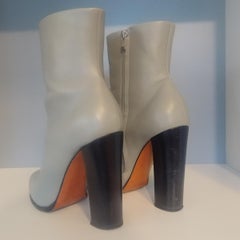 Céline Botines de piel gris IT 38