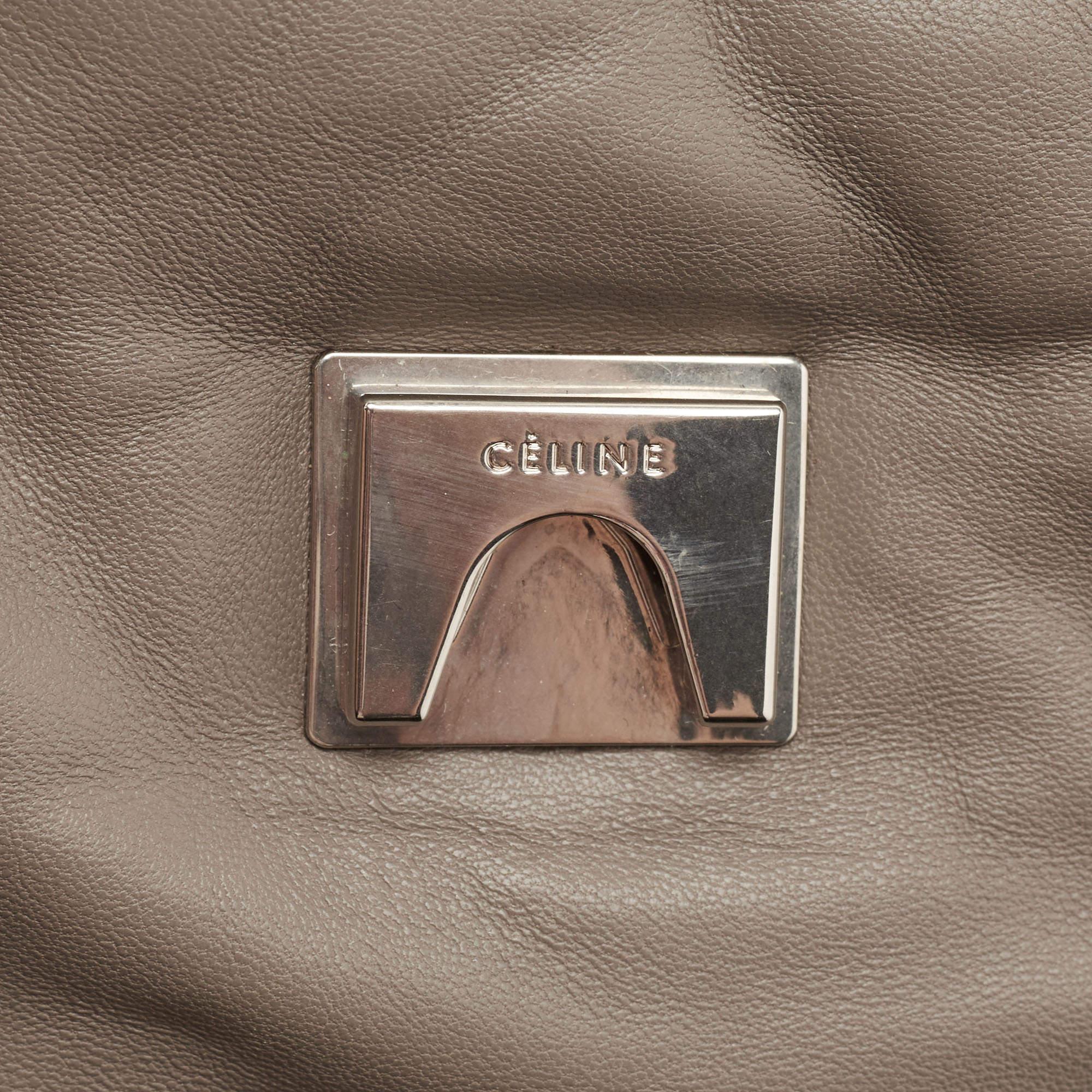 Celine Grey Leather Cartable Pillow Top Handle Bag 6