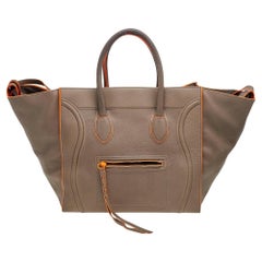 Celine - Grand sac cabas Phantom en cuir gris