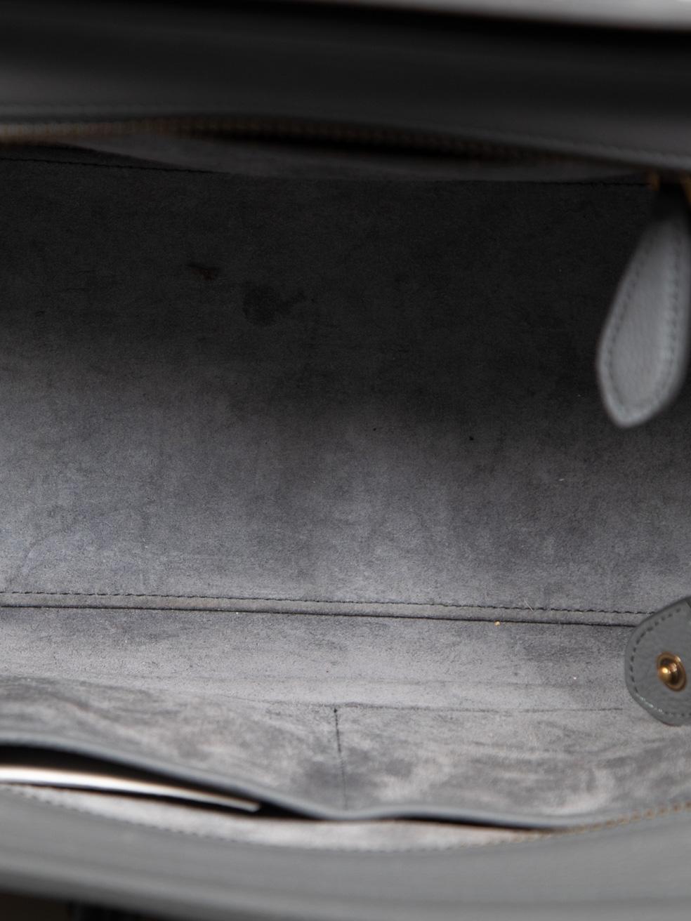 Céline Grey Leather Luggage Micro Tote Bag 3