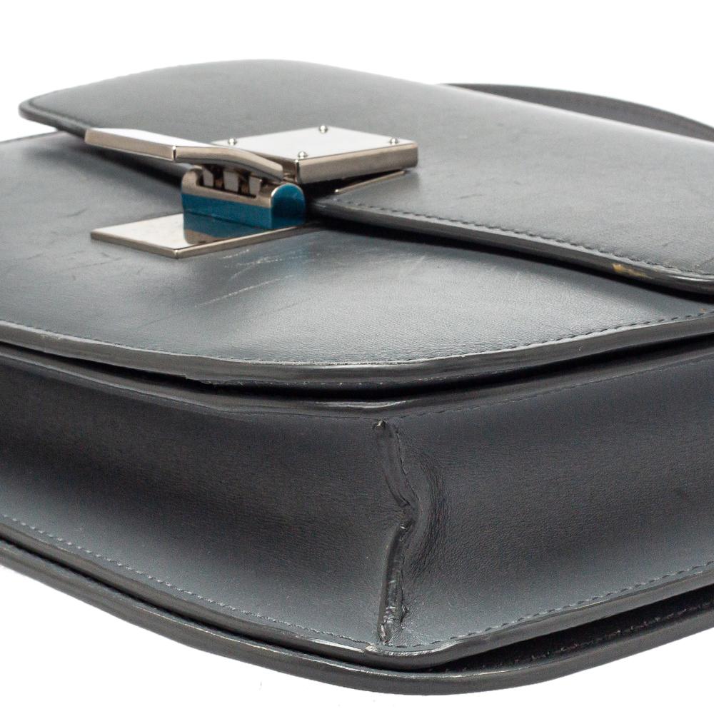 Celine Grey Leather Medium Classic Box Shoulder Bag 1