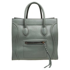 Celine Grey Leather Medium Phantom Luggage Tote